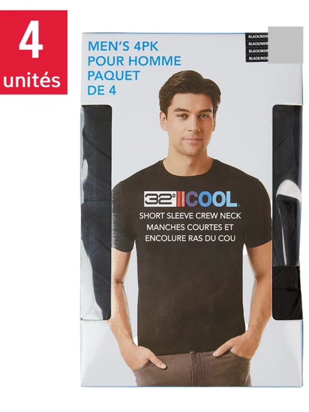 32 Degrees - Men's Cooling T-shirt, 4-pack